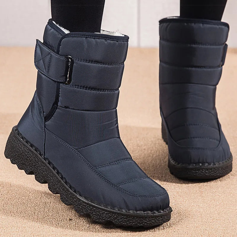 Wasserdichte Schneestiefel aus Fell für den Winter