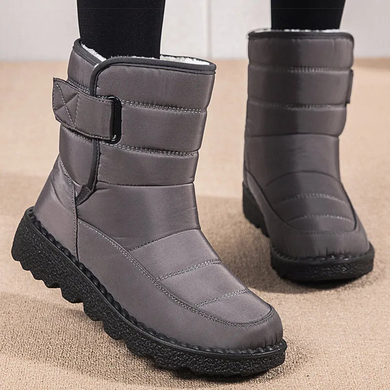 Wasserdichte Schneestiefel aus Fell für den Winter