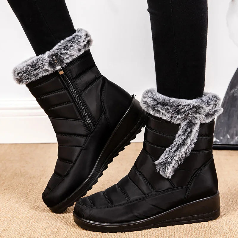 Dicke Plüsch Damen Schuhe Schneestiefel